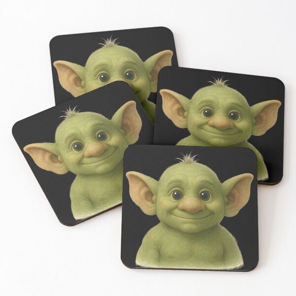 Item preview, Smiling Goblin – Cute Fantasy Creature designed and sold by GalleryGlow Fantasy Art.