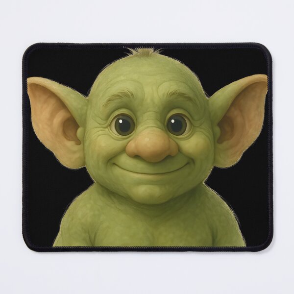 Item preview, Smiling Goblin – Cute Fantasy Creature designed and sold by GalleryGlow Fantasy Art.