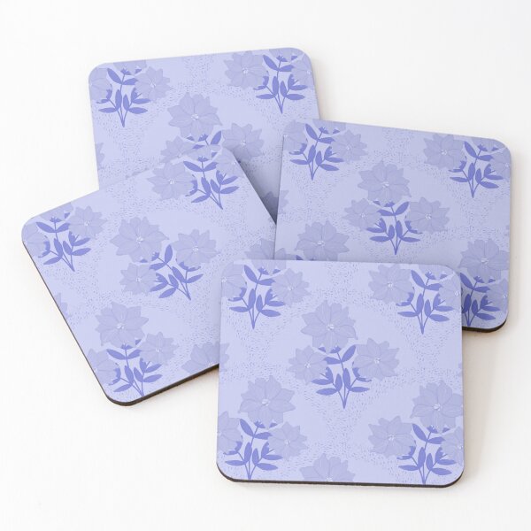 Item preview, Flowering Dahlias Pattern in Periwinkle designed and sold by designsbyklm.