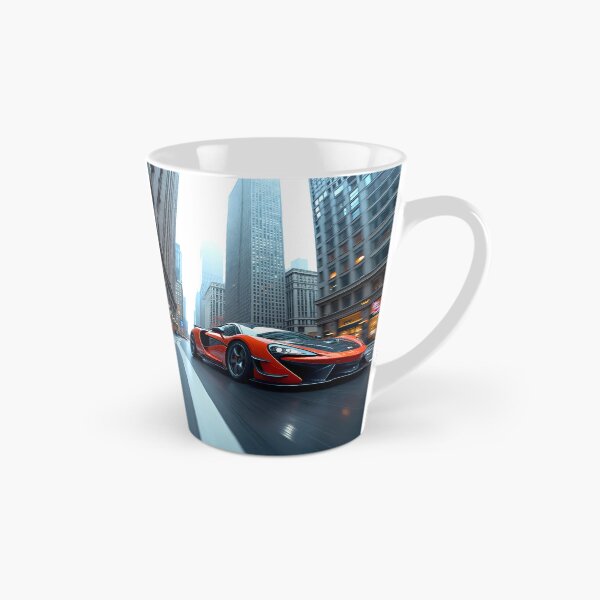 Item preview, Red Exotic Supercar Racing Through the City Streets designed and sold by Artistic canvas store.