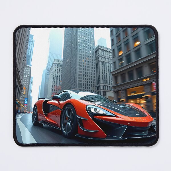Item preview, Red Exotic Supercar Racing Through the City Streets designed and sold by Artistic canvas store.