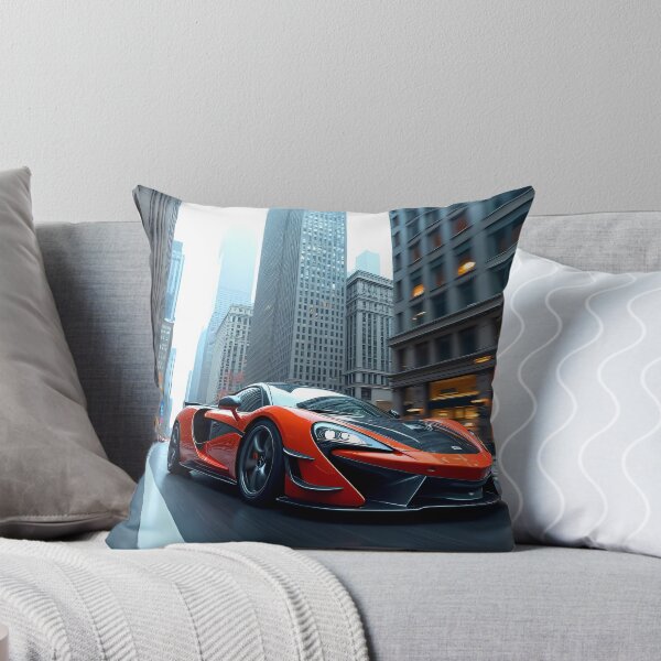 Item preview, Red Exotic Supercar Racing Through the City Streets designed and sold by Artistic canvas store.