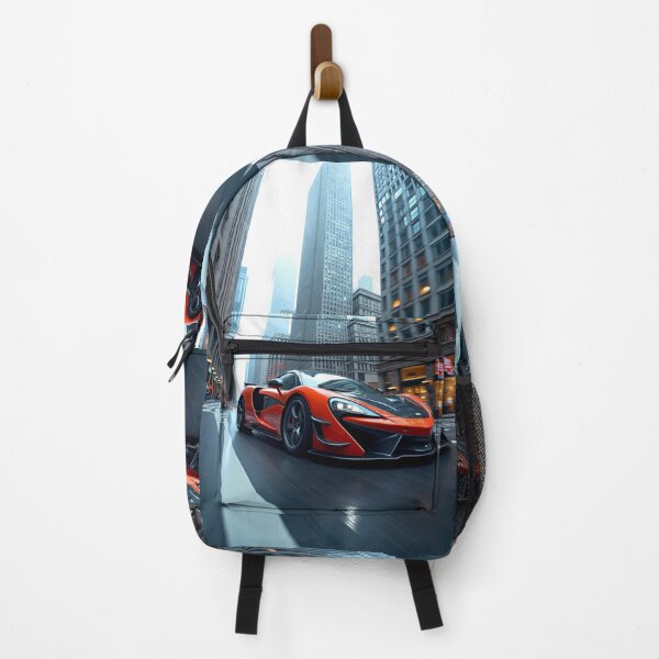 Item preview, Red Exotic Supercar Racing Through the City Streets designed and sold by Artistic canvas store.