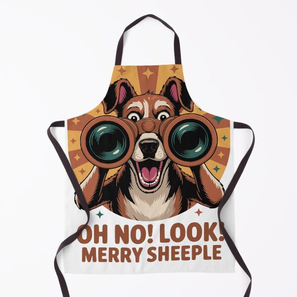 Item preview, Funny Dog Sees Merry Sheeple, Humorous Animal Holiday Observation designed and sold by 89BLACK.
