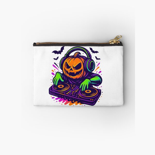 Item preview, Pumpkin DJ – Neon Halloween Party Design for Music Lovers designed and sold by ZYNORAworld.