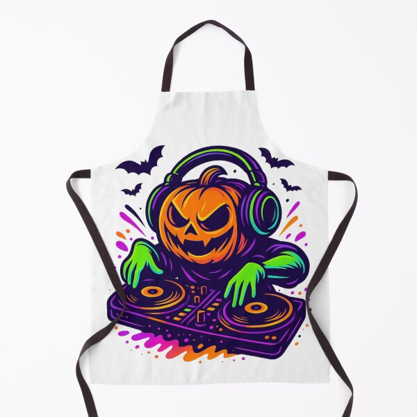 Item preview, Pumpkin DJ – Neon Halloween Party Design for Music Lovers designed and sold by ZYNORAworld.