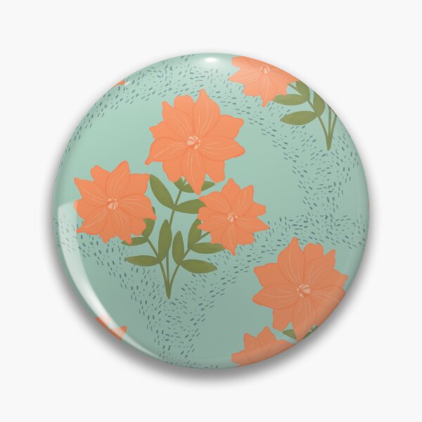 Item preview, Flowering Dahlias Pattern in Mint designed and sold by designsbyklm.