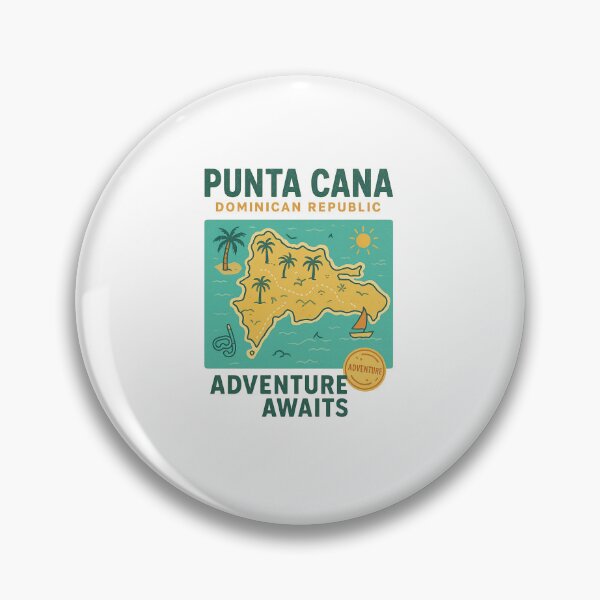 Item preview, Punta Cana Adventure Map – Dominican Republic Travel & Beach Illustration designed and sold by SiempreViajero.