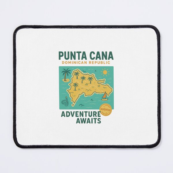 Item preview, Punta Cana Adventure Map – Dominican Republic Travel & Beach Illustration designed and sold by SiempreViajero.