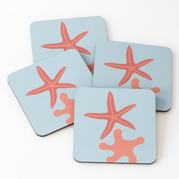 Item preview, Zanzibar Starfish Tropical Coral Minimalist Poster designed and sold by LaFabricaArt.