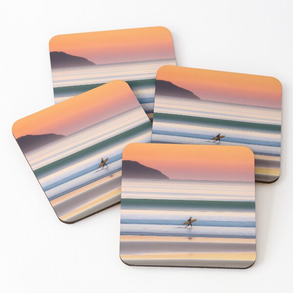 Item preview, Golden Hour Surfer Running on Beach designed and sold by LaFabricaArt.