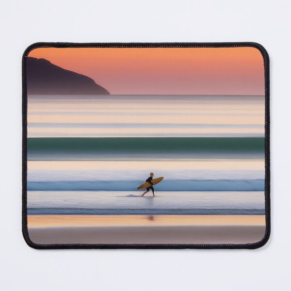 Item preview, Golden Hour Surfer Running on Beach designed and sold by LaFabricaArt.