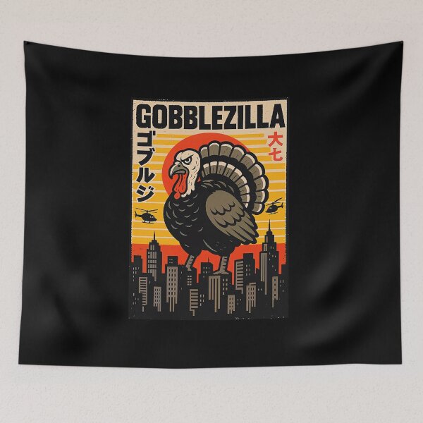 Artikelvorschau, Thanksgiving-Truthahntag Gobblezilla entworfen und verkauft von gear-posters.