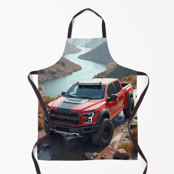 Item preview, Red Off-Road Truck by the River Canyon Trail designed and sold by Artistic canvas store.