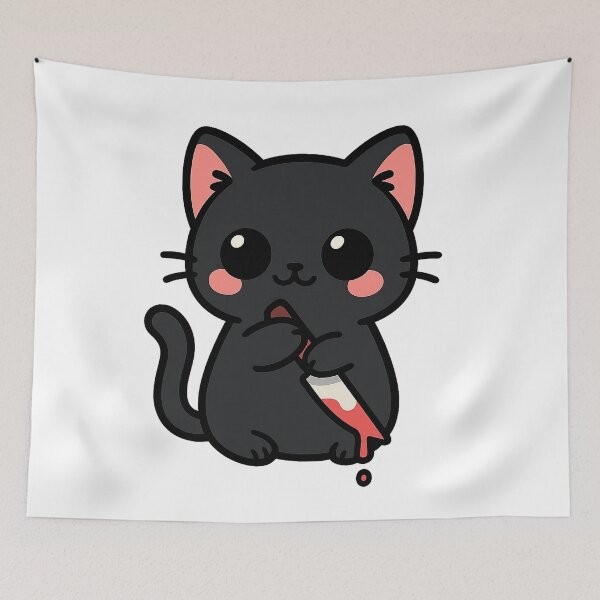 Item preview, Killer Cat – Cute But Deadly Halloween Cat Design designed and sold by Nuvijo.