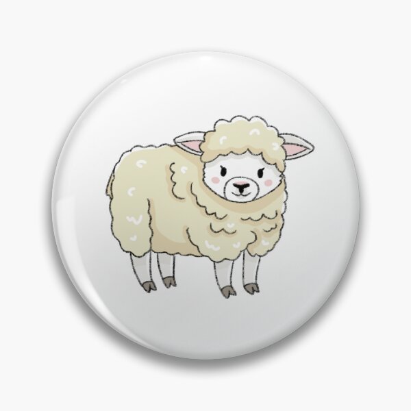 Item preview, White Sheep Kawaii Illustration designed and sold by casserolepets.