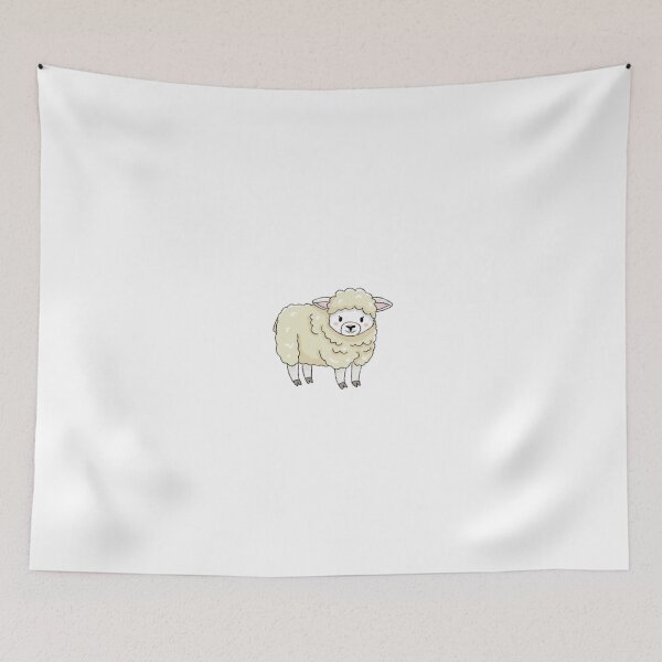 Item preview, White Sheep Kawaii Illustration designed and sold by casserolepets.