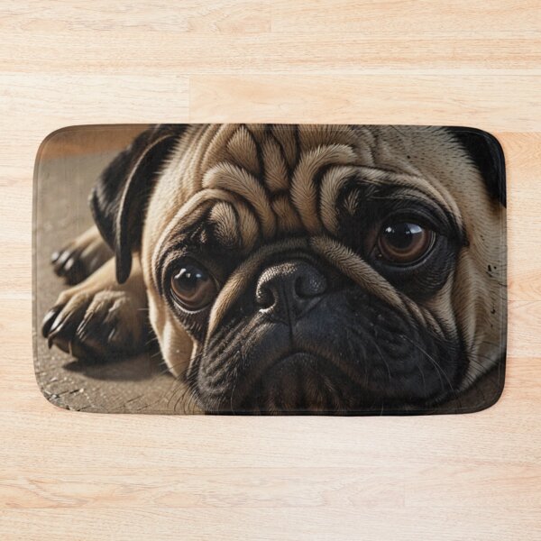 Item preview, Cute Pug Lying on the Floor designed and sold by Wags & Tails.