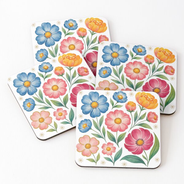 Item preview, Colorful Watercolor Wildflowers Botanical Illustration designed and sold by ArtfulWeave.