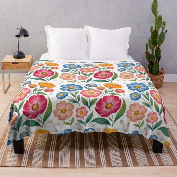 Item preview, Colorful Watercolor Wildflowers Botanical Illustration designed and sold by ArtfulWeave.