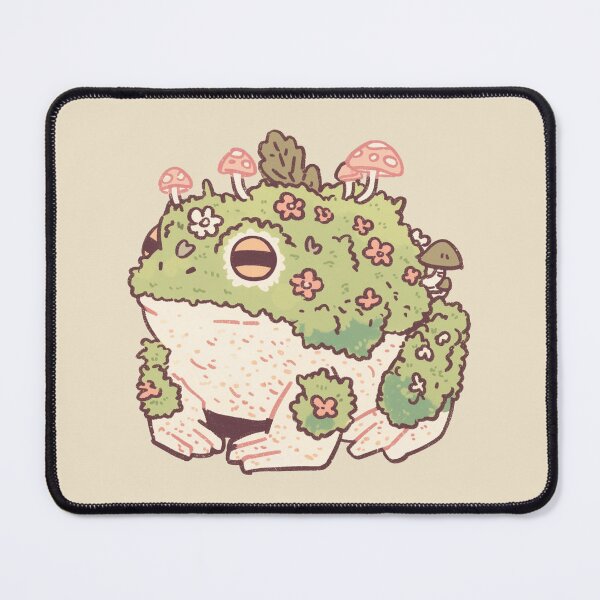 Item preview, Mossy Overgrown Floral Frog, whimsical cottagecore illustration designed and sold by Magnificent Lizard.