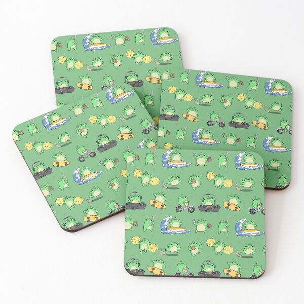 Item preview, Athletic Sport Frogs with Sprouts Seamless Pattern Design designed and sold by pastelcafe.