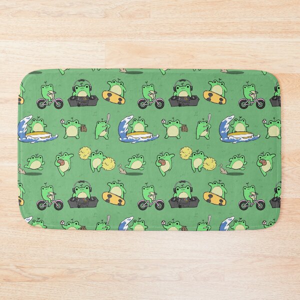 Item preview, Athletic Sport Frogs with Sprouts Seamless Pattern Design designed and sold by pastelcafe.