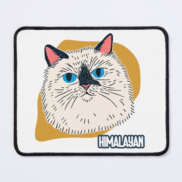 Item preview, Blue-Eyed Majesty: Himalayan Cat Portrait in Minimalist Style designed and sold by ForeverPrintsOK.