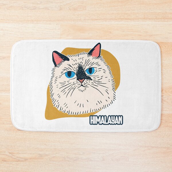 Item preview, Blue-Eyed Majesty: Himalayan Cat Portrait in Minimalist Style designed and sold by ForeverPrintsOK.