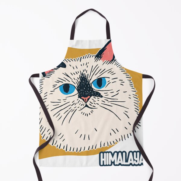 Item preview, Blue-Eyed Majesty: Himalayan Cat Portrait in Minimalist Style designed and sold by ForeverPrintsOK.
