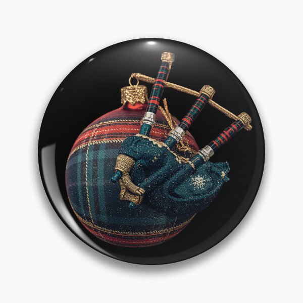 Item preview, Christmas Bagpipes Tartan Design | Scottish Musical Gift | Festive Highland Art designed and sold by Loom on the Loch.