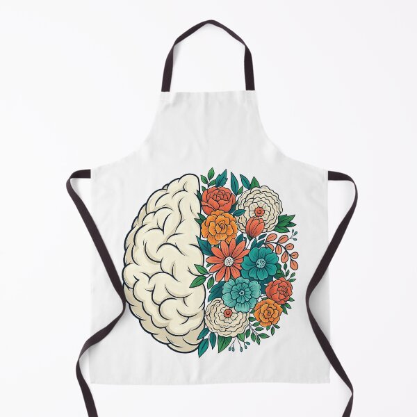 Item preview, Creative Brain and Flowers Artistic Illustration designed and sold by ArtfulWeave.