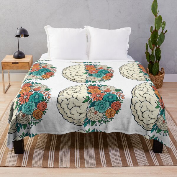 Item preview, Creative Brain and Flowers Artistic Illustration designed and sold by ArtfulWeave.