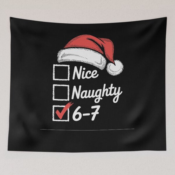 Item preview, Funny Christmas Meme Nice Naughty Brain Rot Humor designed and sold by AScribbler0.