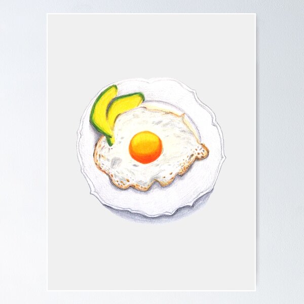 Item preview, Fried Egg and Avocado: Aesthetic Breakfast designed and sold by ElizabethCoelho.