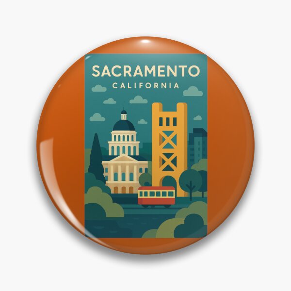 Item preview, Sacramento California  designed and sold by Broken Antler Designs .