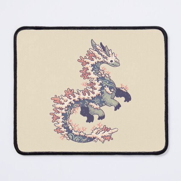 Item preview, Ocean Coral Reef Dragon, whimsical coral-covered sea serpent designed and sold by Magnificent Lizard.
