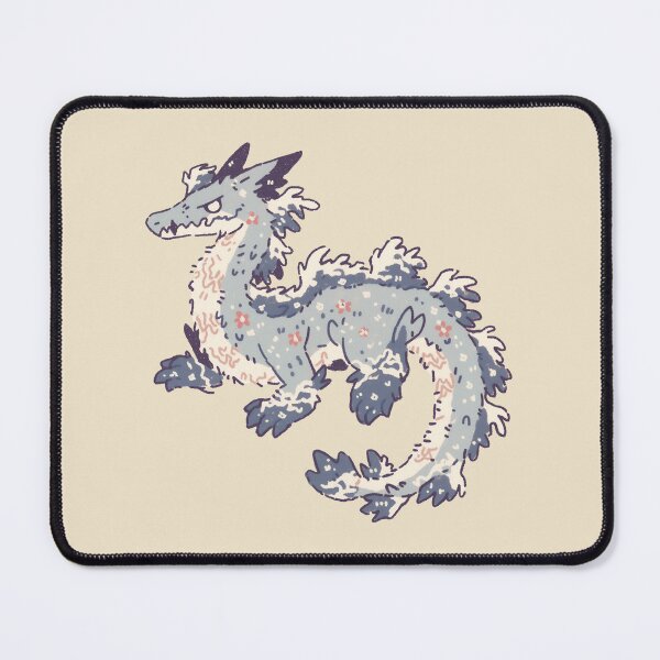 Item preview, Ocean Coral Reef Dragon, pastel coral-textured sea creature illustration designed and sold by Magnificent Lizard.