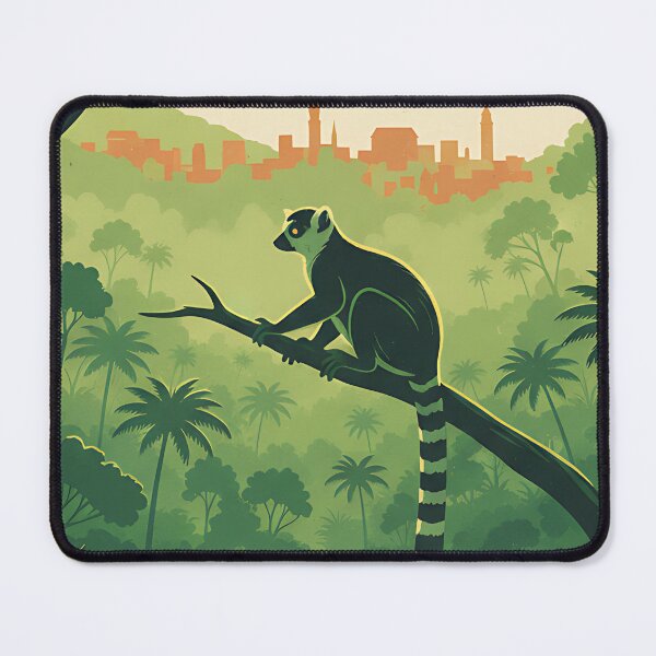 Item preview, Antananarivo Madagascar Lemur Tropical Forest Art designed and sold by Orviona.
