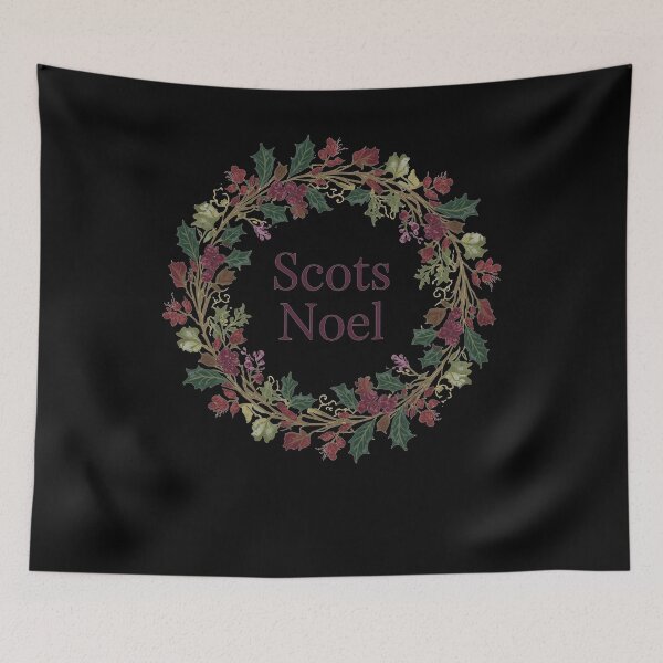 Item preview, Scots Noel Christmas Wreath Design | Scottish Holiday Gift | Elegant Festive Wreath Illustration designed and sold by Loom on the Loch.