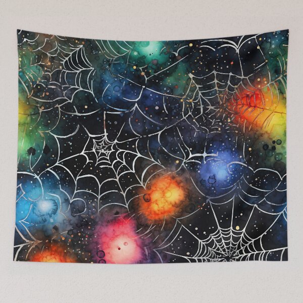Item preview, Halloween Neon-Bright Spider Webs In Outer Space designed and sold by DEC02.