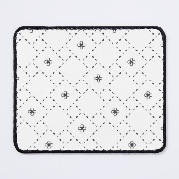 Item preview, Monochrome floral diamond grid seamless pattern designed and sold by juthamas8426.
