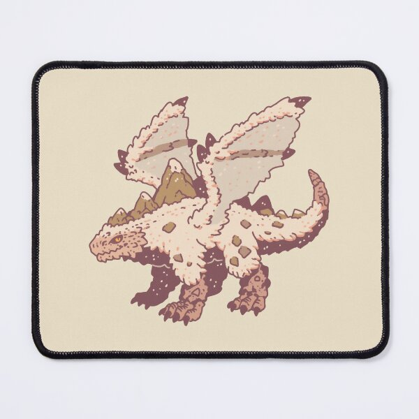 Item preview, Snowy Mountain Dragon, textured alpine fantasy illustration designed and sold by Magnificent Lizard.