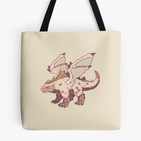 Item preview, Snowy Mountain Dragon, textured alpine fantasy illustration designed and sold by Magnificent Lizard.