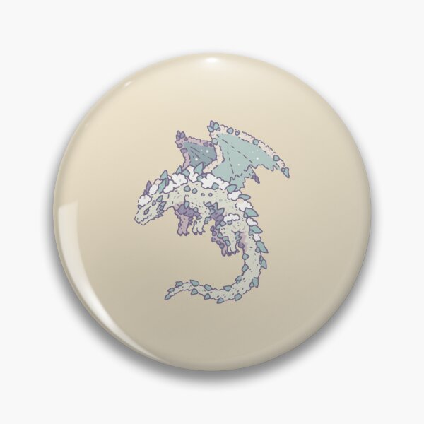 Item preview, Snowy Mountain Dragon, pastel fantasy creature illustration designed and sold by Magnificent Lizard.