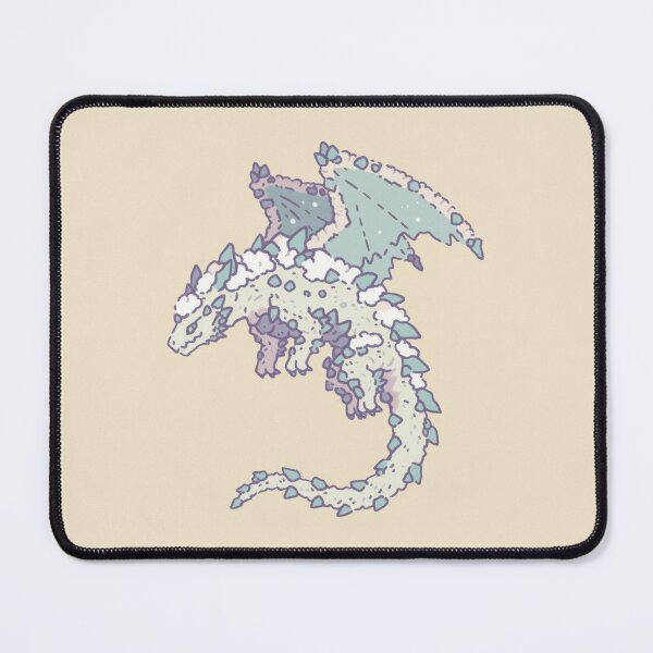 Item preview, Snowy Mountain Dragon, pastel fantasy creature illustration designed and sold by Magnificent Lizard.