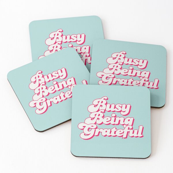 Item preview, Busy Being Grateful Pink and white design designed and sold by Neeshki.