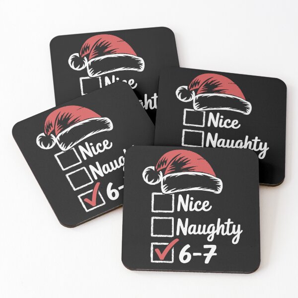 Item preview, Funny 6-7 Meme Checklist Santa Hat Christmas Humor Tee designed and sold by AScribbler0.