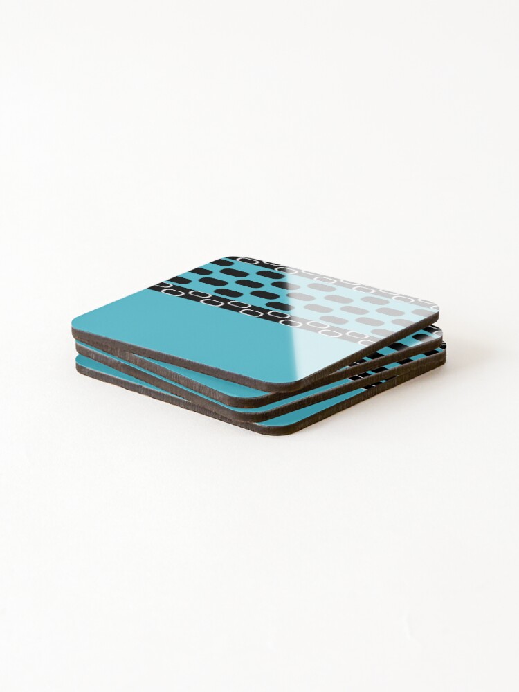 Thumbnail 4 of 5, Coasters (Set of 4), Design 110 - Abstract "Capsule" Pattern designed and sold by Manoella1.
