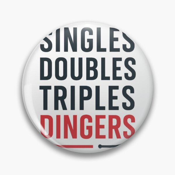 Item preview, Singles, Doubles, Triples, Dingers – Baseball Design by Backstop & Co. designed and sold by BackstopAndCo.